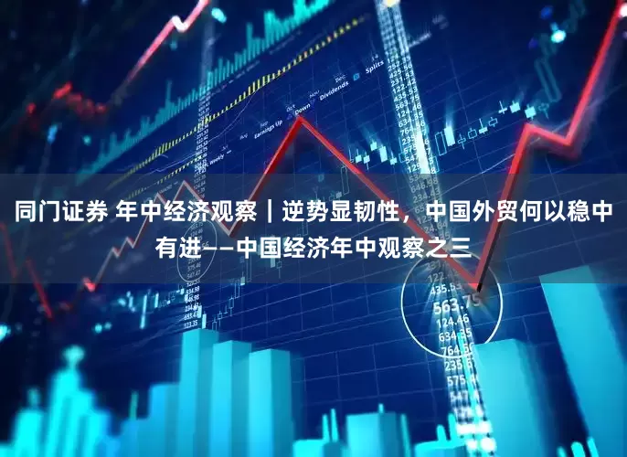 同门证券 年中经济观察｜逆势显韧性，中国外贸何以稳中有进——中国经济年中观察之三