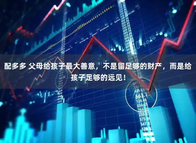 配多多 父母给孩子最大善意，不是留足够的财产，而是给孩子足够的远见！
